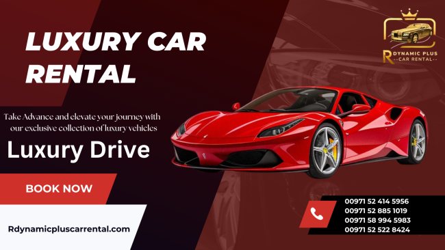 Red Luxury Car Rental Facebook Cover (1)